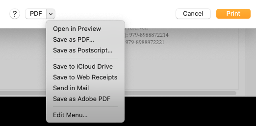 Save as Adobe PDF